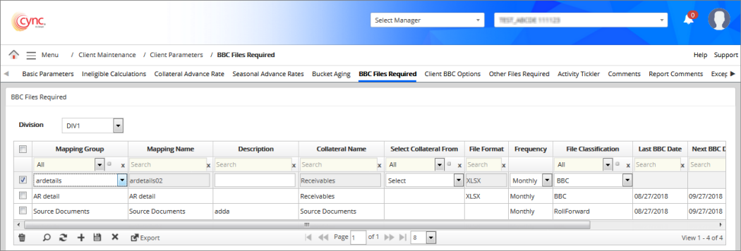 BBC Files Required page